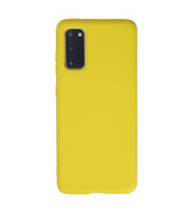 Samsung Galaxy S20 Kılıf Nano İçi Kadife Silikon - Sarı