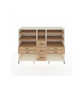 Kronos Dolap 8 Raflı 7 Çekmeceli  220x59x163 Aytaşı-Çam