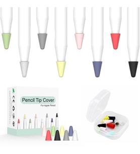 Apple Pencil 1-2 Nesil Pro USB-C Uyumlu Kalem Ucu Koruyucu Silikon Kılıf Ve Kutusu 8'li Mix Paket