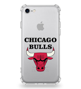 Apple iPhone SE 2020 Uyumlu Darbe Emici Antişok  Kapak Chicago Bulls Tasarımlı Şeffaf Silikon Kılıf