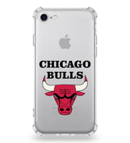 Apple iPhone SE 2020 Uyumlu Darbe Emici Antişok  Kapak Chicago Bulls Tasarımlı Şeffaf Silikon Kılıf