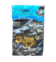 Arma Baskılı Mini Blok Poşet Torba - No : 1 - 22x35 Cm. - Siyah - 100 Adetlik 1 Paket