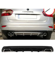 Renault Fluence Siyah Difüzör Çiftli Kare Egzoz Görünümlü D Tip Difizör 2009-2016