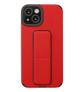 Mey İthalat® iPhone 14 Plus Kılıf Mega Standlı Silikon - Kırmızı