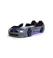 Gri Arabalı Yatak Kapıları Açılan Mustang Full Ledli Kumandalı ve Müzikli