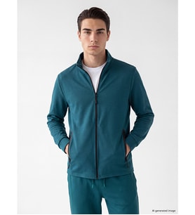 LCWAIKIKI Classic Petrol Dik Yaka Erkek Fermuarlı Sweatshirt