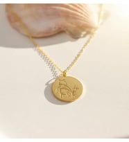 Kişiye Özel Winnie The Pooh ve Piglet Figürlü Kolye 925K Gümüş (Gold)