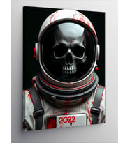 Kanvas Tablo Kafatası Astronot