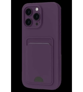iPhone 16 Pro Kılıf Kelvin Kartvizitli Silikon - Derin Mor