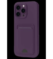 iPhone 16 Pro Kılıf Kelvin Kartvizitli Silikon - Derin Mor