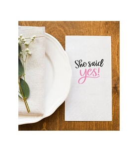 She Said Yes Bekarlığa Veda Sunum Peçetesi 006 20 Adet