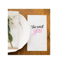 She Said Yes Bekarlığa Veda Sunum Peçetesi 006 20 Adet