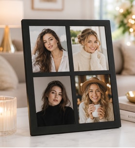 Masaüstü 4 Fotoğraflı Ahşap Mdf Resimli Kolaj Çerçeve