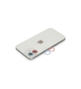 Apple iPhone 11 Renkli Kamera Lens Koruma Cam - Pembe-Mavi