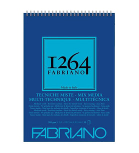 Fabriano 1264 Mix Media Çok Amaçlı Defter 300 gr A3 30 yp Üstten Spiralli 