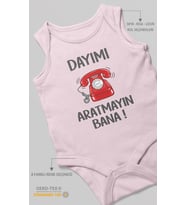 Dayımı Aratmayın Bana Sıfır Kollu Bebek Zıbını %100 Pamuk