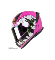 Motosiklet Kadın Kaskı 22.R06 Sertifikalı Güneş Vizörlü Fiber Kask Full Face Motor Kask Horus Lady