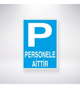 P Personele Aittir 21x35 Arkası Yapışkanlı Levha
