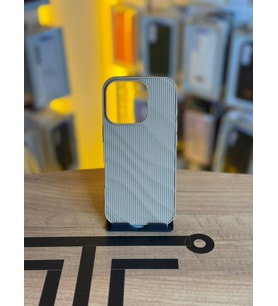 iPhone 16 Pro Uyumlu Kaymaz Tırtıklı Dokulu Mat Kılıf (Bej)
