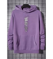Unisex Jujutsu kaisen Baskılı Sweatshirt (Lila)