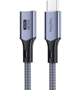 USB 4.0 E-Mark 240W 40Gbps Thunderbolt 4 8K 60Hz Type-C Uzatma Kablosu 1 Metre