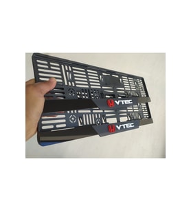 Honda Vtec Uyumlu Kabartma Yazılı MAT Pleksi Plakalık Takımı 2'li Set