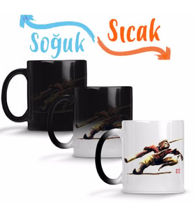 Monkey King Sun Wukong Action Sihirli Kupa Bardak Porselen