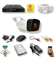1 KAMERALI SET - HAREKET ALGILAYAN GECE GÖRÜŞLÜ 36 IR LED 5MP SONY LENSLİ 1080P FULL HD METAL KASA GÜVENLİK KAMERASI SETİ 5236