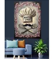 Master Chef Mutfak Kuralları Tabelası Dekoratif Kanvas - Mdf Ahşap Tablo