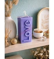 Mumelia Love Pop - Doğal Soya Blok Dekoratif Mum - Mor