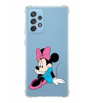Samsung Galaxy A72  Köşe Korumalı Antişok Kapak Minnie Mouse Tasarımlı Şeffaf  Kılıf