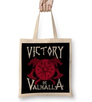 Victory Or Valhalla Norse Mythology Warrior Viking Bez Çanta Uzun Saplı