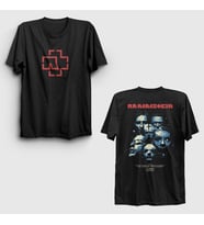 Presmono Unisex Siyah Movie V2 Rammstein Sırt Baskılı T-Shirt 517598tt