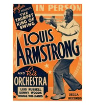 Louis Armstrong Eski Tablo Ahşap Poster Dekoratif