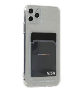 iPhone 11 Pro Max Kılıf Kart Şeffaf Silikon - Şeffaf