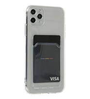 iPhone 11 Pro Max Kılıf Kart Şeffaf Silikon - Şeffaf