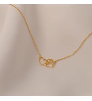 Kişiye Özel 925 Ayar Gümüş Kalp Pati Model Tasarım Kolye (Gold)
