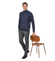 Erkek Yarım Balıkçı Yaka Regular Fit Kazak BGL-ST04954 (Füme)