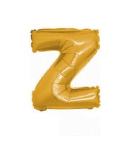 Benim Marifetlerim Z Harfi Altın Folyo Balon 16 inch 40 cm
