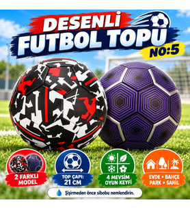Desenli Futbol Topu No:5