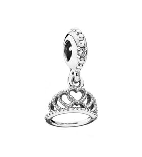 Nur Silver Sallantılı Taç Gümüş Charm NUR-BL03562
