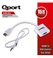 QPORT Q-HD-VGJ HVJ HDMI TO VGA ÇEVİRİCİ