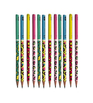Safari Yuvarlak Kurşun Kalem 12 Adet 1 Paket Faber Kurşun Kalem 2B Siyah Kurşun Kalem Safari Desenli 2B Kalem (Çok Renkli)