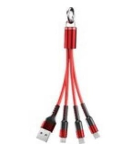Jopus Micro / Type C / Lightning JO-SK01 Sarj Kablosu Kırmızı