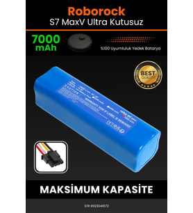 Roborock S7 MaxV 7000mAh Robot Süpürge Bataryası - Yüksek Yoğunluklu Li-ion Hücre