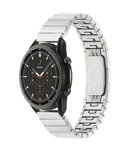 Huawei GT2 46mm 22mm Uyumlu Kordon Paslanmaz Çelik Luxury Zore KRD-82 Kayış (Gümüş)