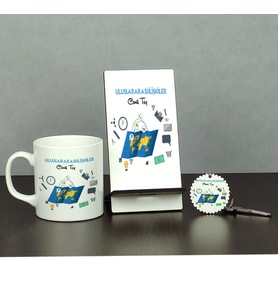 Uluslararası İlişkiler Üçlü Set (Kupa + Telefon Standı + Anahtarlık)