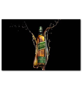 Cakatabloo Siyah Arkaplan Johnnie Walker Green Label MDF Tablo