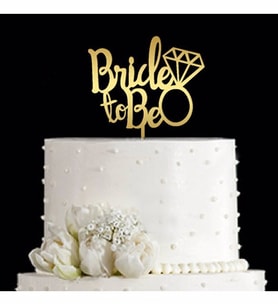  Bride To Be Aynalı Pleksi  Pasta Süsü - Cake Topper