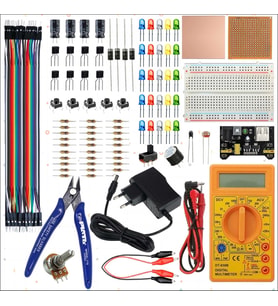 Breaboard Temel Elektronik Eğitim Full Set DT830D Multimetre Yankeski